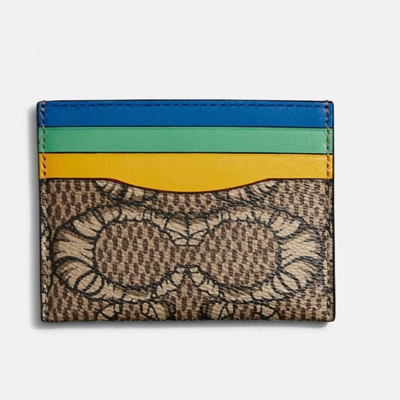 Coach Other - Coach X Michael B. Jordan Card Case In Mummified Signature Canvas Wallet NWT